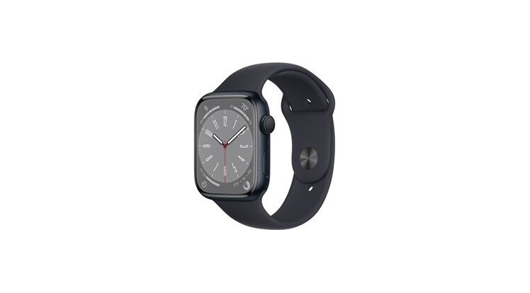 Apple Watch Series 8 GPS 45mm Midnight Aluminium Case with Sport Band Midnight